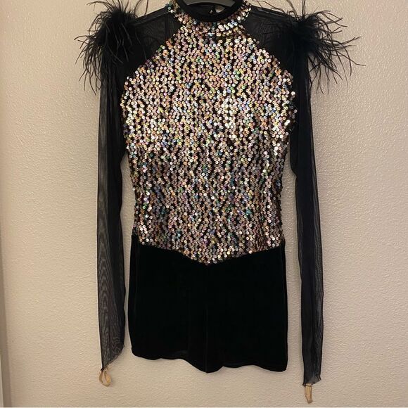 A wish come true dance costume leotard feather 22922 Did Ya - MA Medium adult - Picture 2 of 10